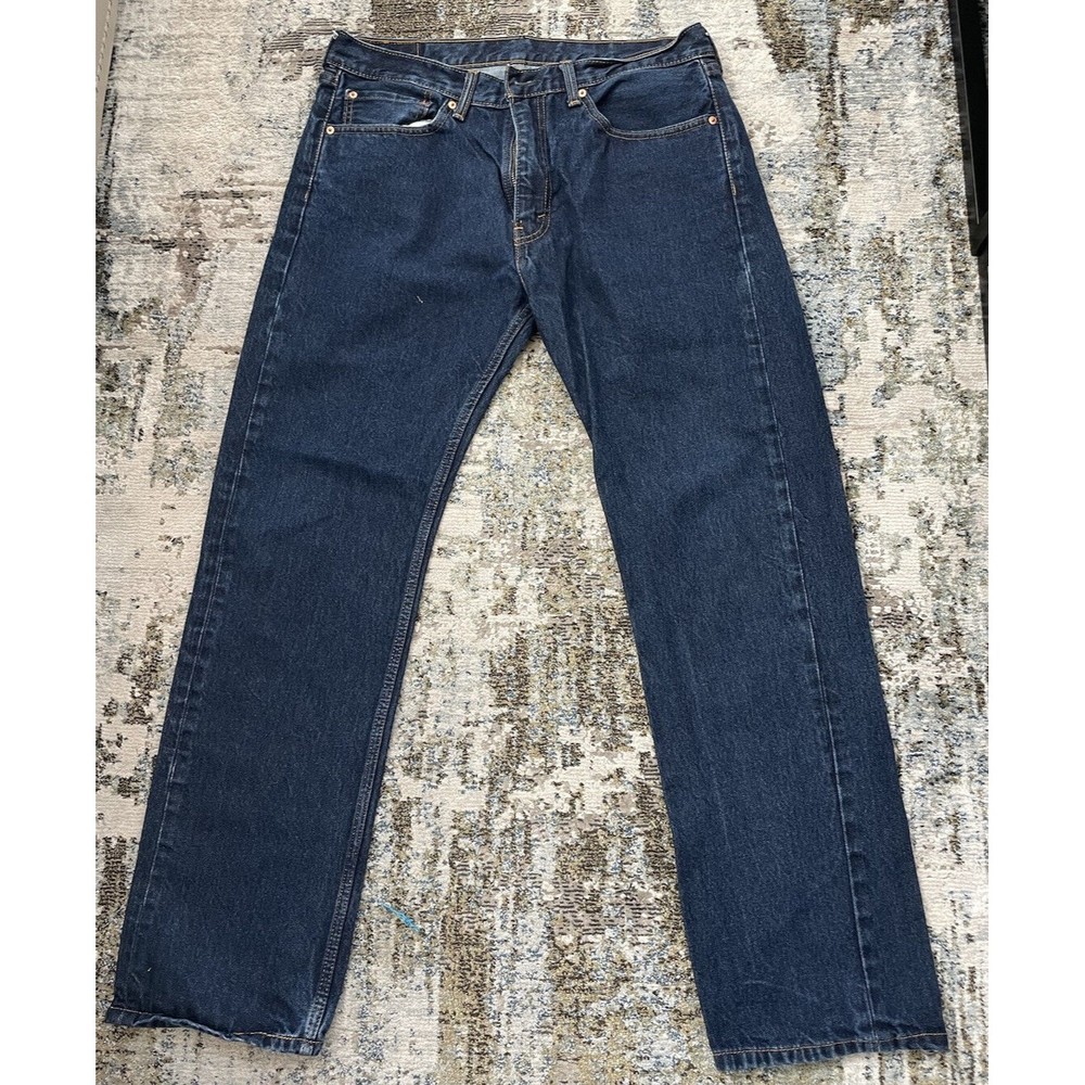 Levis 505 Regular Straight Men's Tag 36x31 Western Denim Blue Jeans (36x30.5)